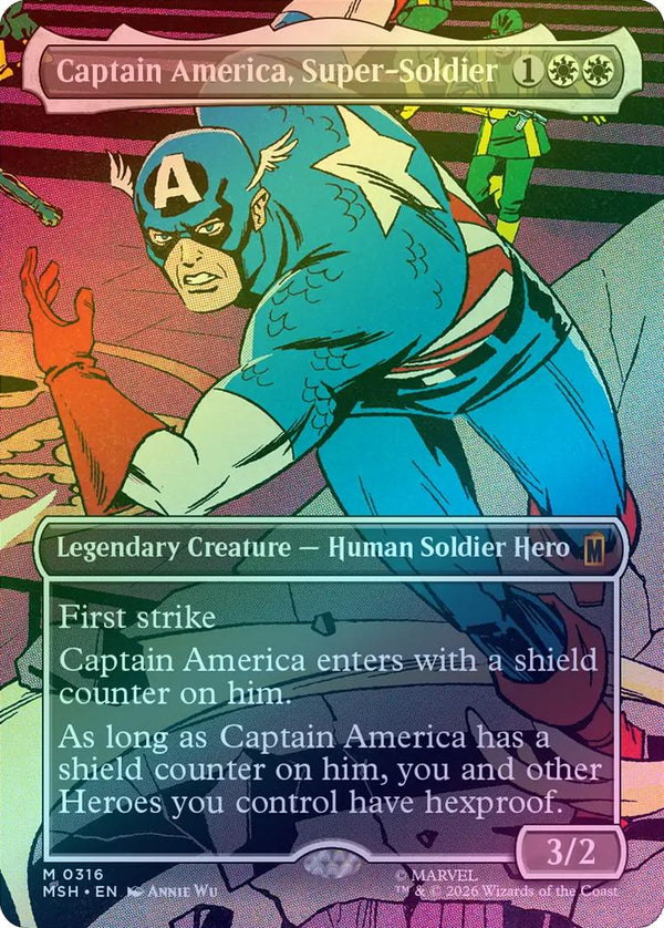 Captain America, Super-Soldier - Borderless Scene (Foil) (MSH) (Pre-Order)