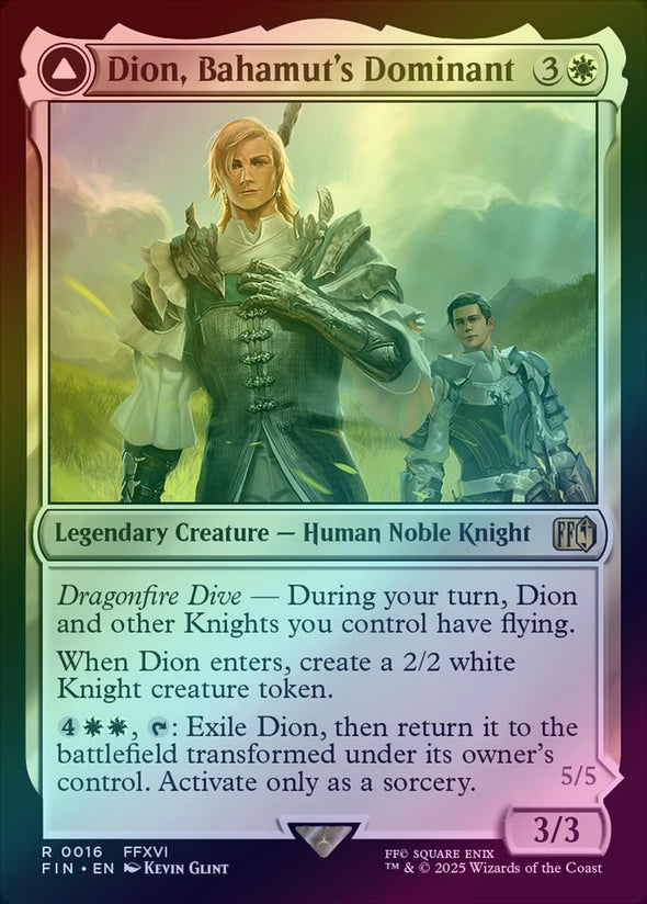 Dion, Bahamut's Dominant // Bahamut, Warden of Light (Foil) (FIN)