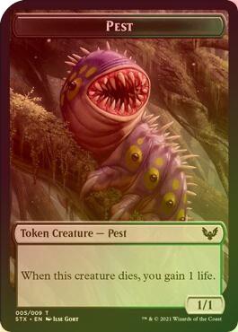 Fractal (003) // Pest (005) Token (Foil) (TSTX)