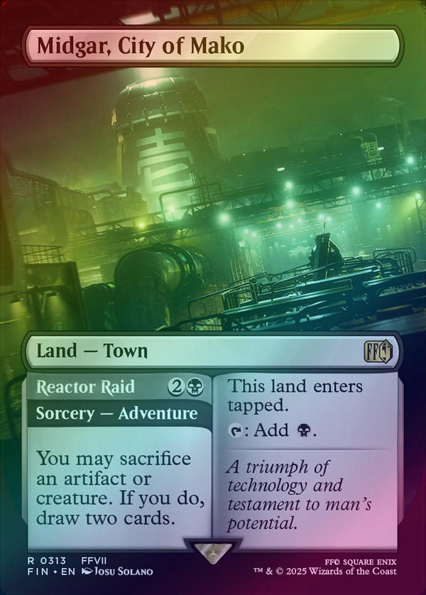 Midgar, City of Mako // Reactor Raid - Borderless (Foil) (FIN)