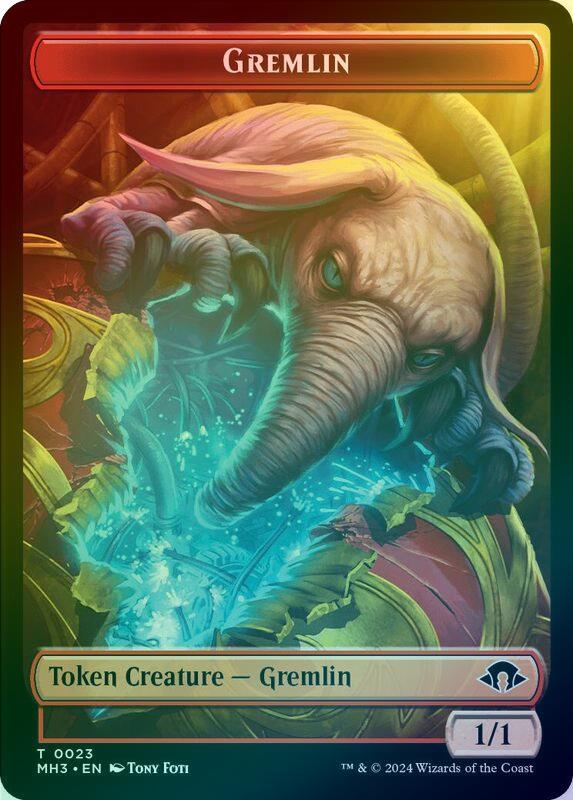 Copy // Gremlin Token (Ripple Foil) (TMH3)