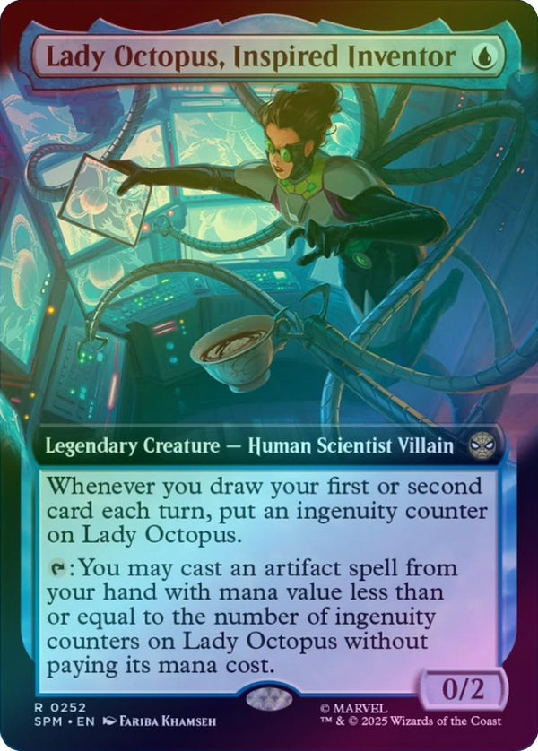 Lady Octopus, Inspired Inventor - Extended Art (Foil) (SPM)