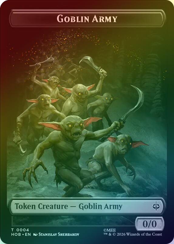 Human Soldier // Goblin Army (004) Token (Foil) (THOB)