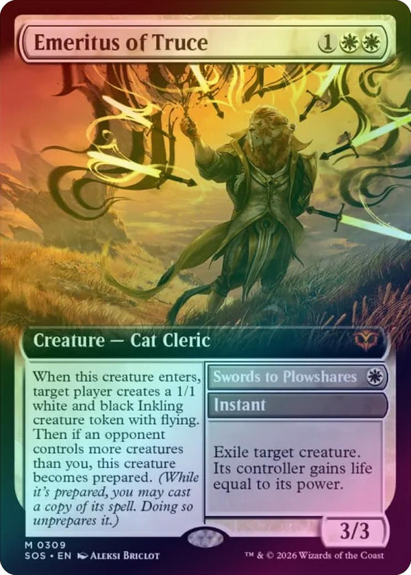 Emeritus of Truce // Swords to Plowshares - Extended Art (Foil) (SOS)