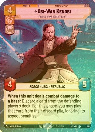 Obi-Wan Kenobi - Finding What Doesn't Exist (Hyperspace Foil) - 961 - Legendary (Foil)