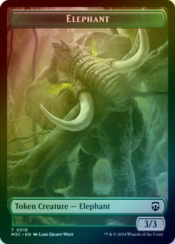 Zombie // Elephant Token (Ripple Foil) (TM3C)