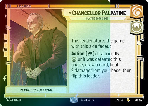 Chancellor Palpatine - Playing Both Sides - 017/257 - Rare (Foil)