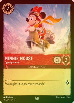 Minnie Mouse (Zipping Around) - 115/204 - Common (Foil)