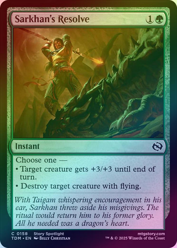 Sarkhan's Resolve (Foil) (TDM)
