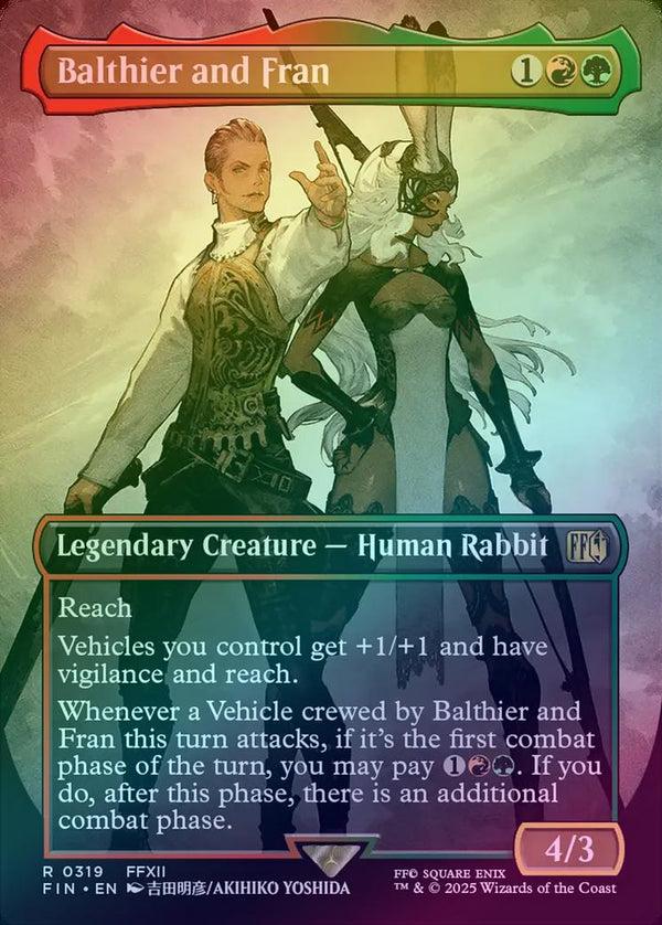 Balthier and Fran - Borderless Artist Card (Foil) (FIN)