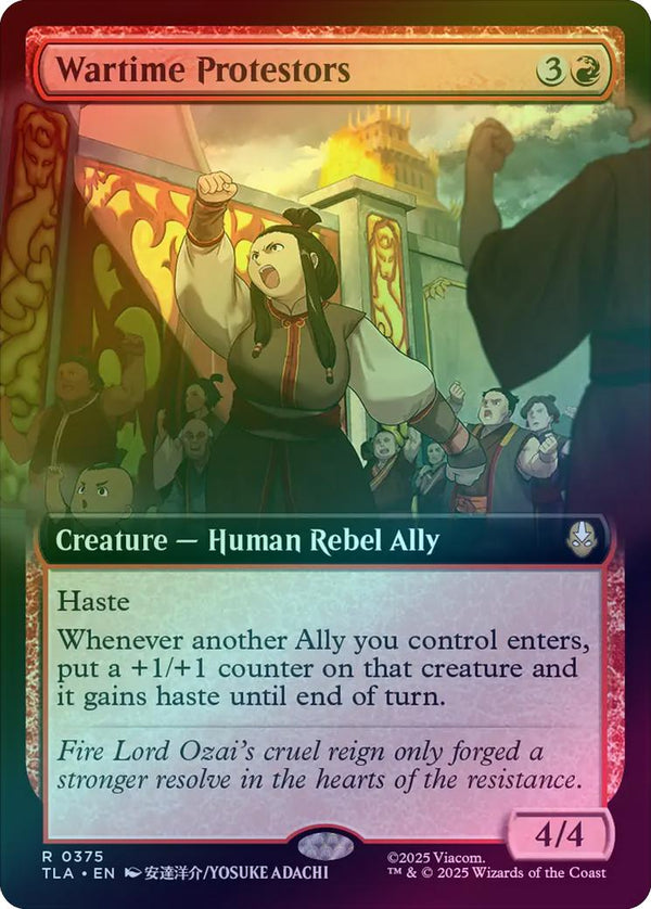 Wartime Protestors - Extended Art (Foil) (TLA)