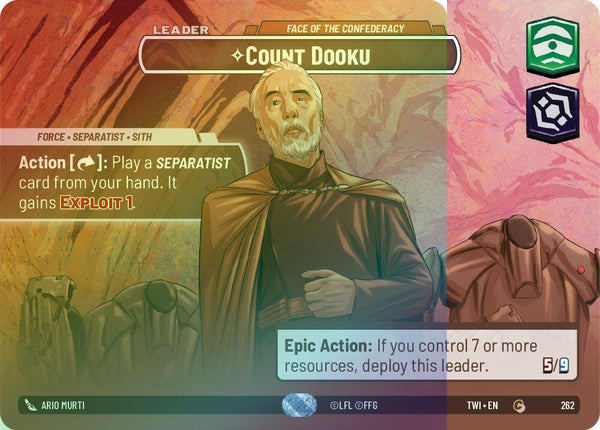 Count Dooku - Face of the Confederacy (Showcase) - 262 - Common (Foil)
