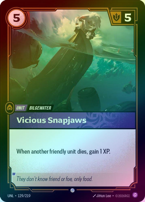 Vicious Snapjaws - 129/219 - Common (Foil)