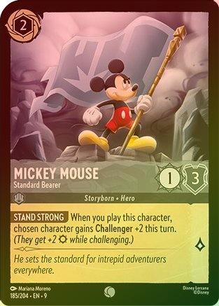 Mickey Mouse (Standard Bearer) (Fabled Reprint) - 185/204 - Common (Foil)