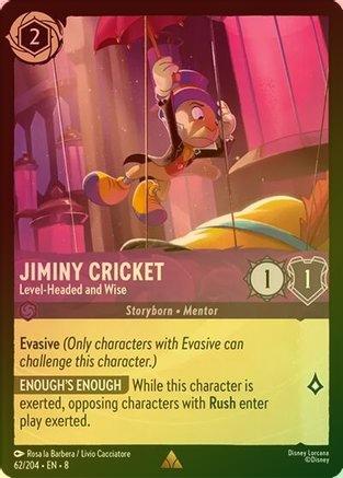 Jiminy Cricket (Level-Headed and Wise) - 62/204 - Rare (Foil)