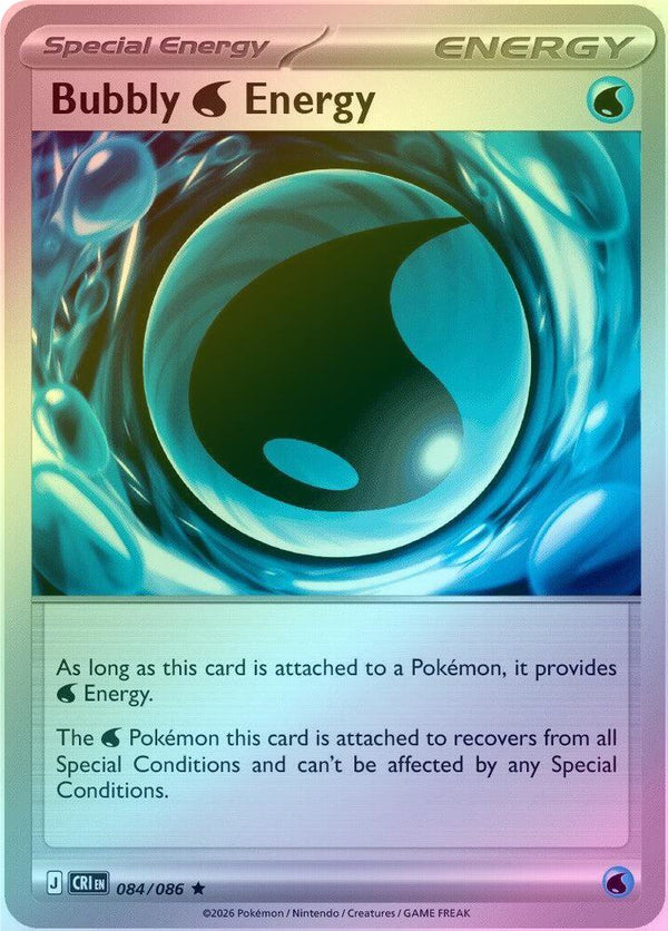 Bubbly Water Energy - 084/086 - Rare - Reverse Holo