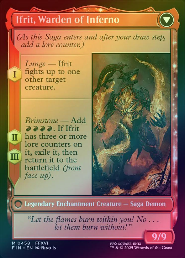 Clive, Ifrit's Dominant // Ifrit, Warden of Inferno - Extended Art (Foil) (FIN)