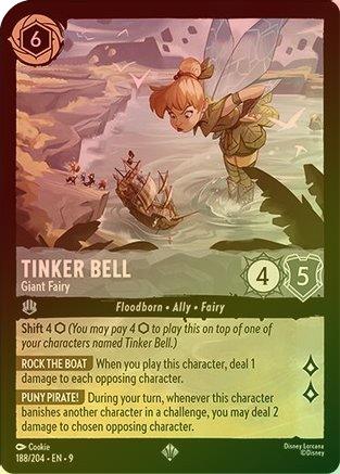 Tinker Bell (Giant Fairy) (Fabled Reprint) - 188/204 - Super Rare (Foil)