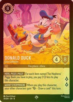 Donald Duck (Coin Collector) - 37/204 - Super Rare (Foil)