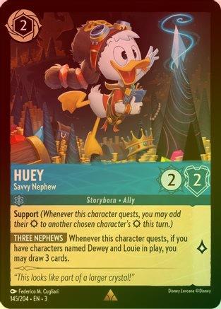 Huey (Savvy Nephew) - 145/204 - Rare (Foil)