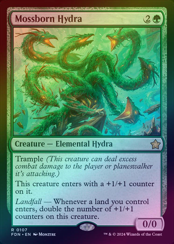 Mossborn Hydra (Foil) (FDN)