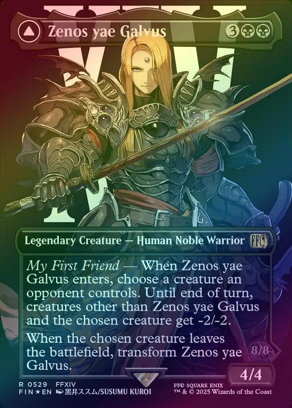 Zenos yae Galvus // Shinryu, Transcendent Rival - Borderless (Surge Foil) (FIN)