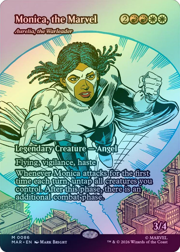 Monica, the Marvel // Aurelia, the Warleader - Source Material Showcase (Foil) (MAR) (Pre-Order)