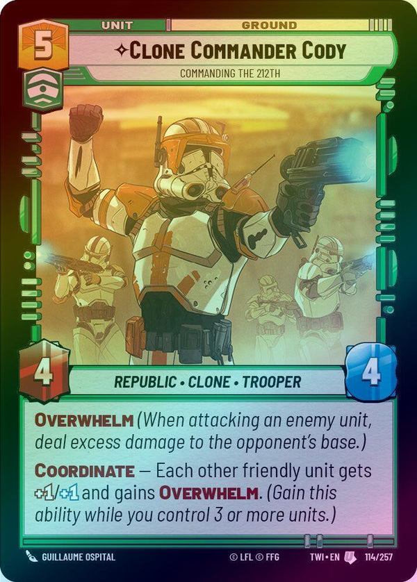 Clone Commander Cody - Commanding the 212th - 114/257 - Uncommon (Foil)