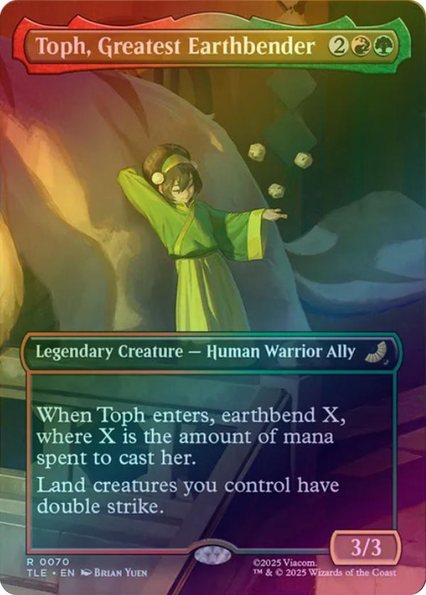 Toph, Greatest Earthbender - Borderless Scene (Foil) (TLE)