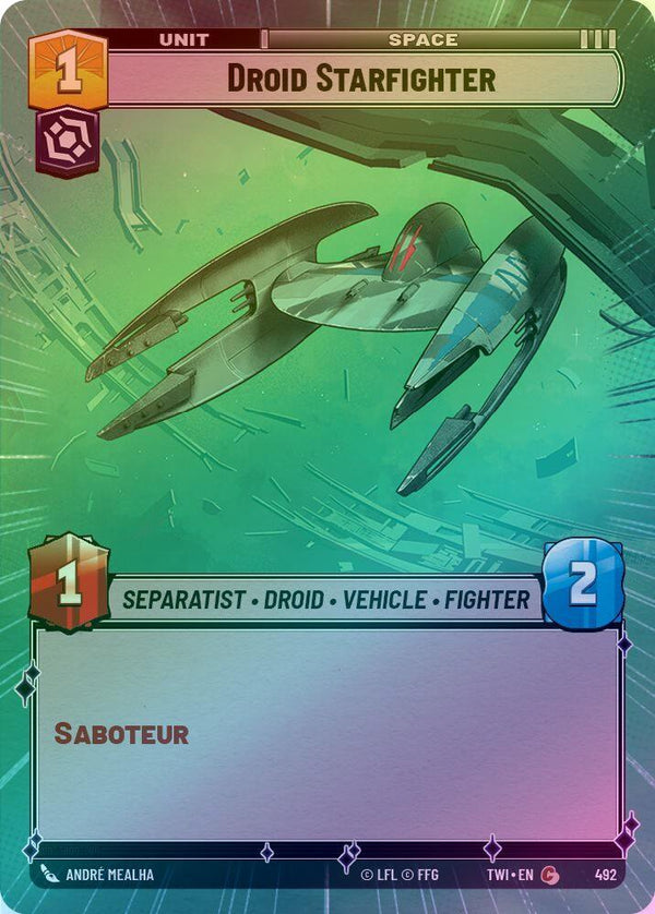 Droid Starfighter (Hyperspace) - 492 - Common (Foil)