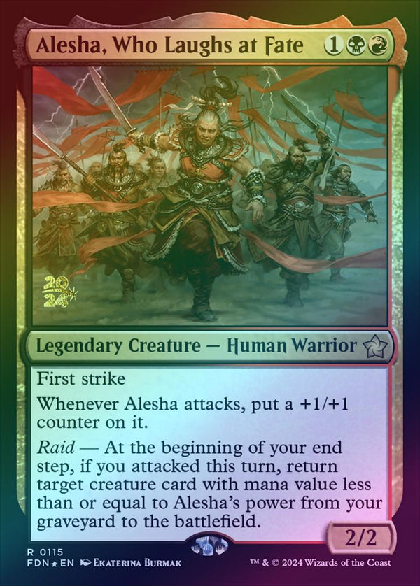 Alesha, Who Laughs at Fate - Prerelease Promo (Foil) (PFDN)