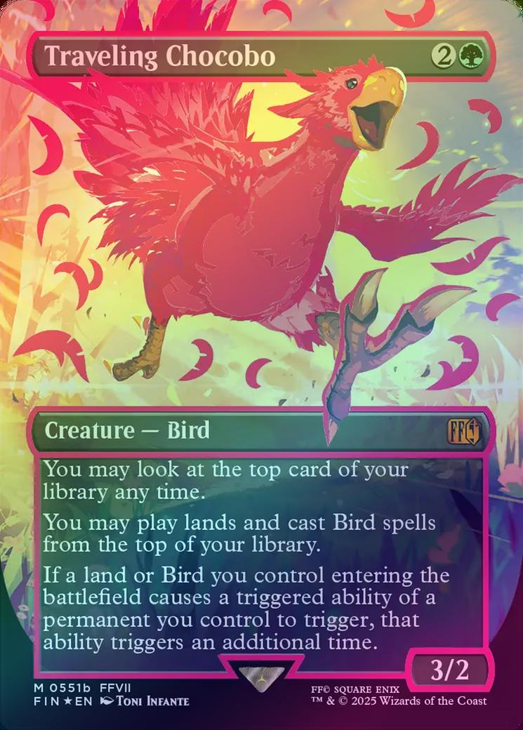Traveling Chocobo 旅するチョコボ　ネオンインクピンク　MTG ネオンピンクFOIL)旅するチョコボ/Traveling Chocobo《英語》【FIN】