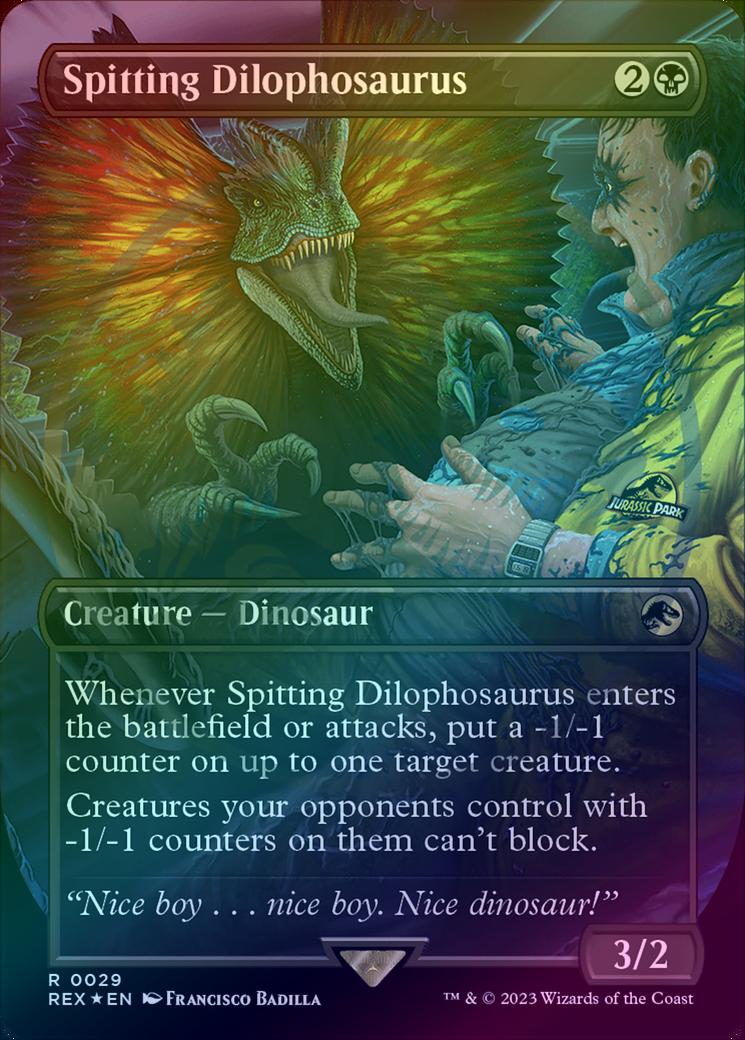 401 Games Canada - Spitting Dilophosaurus - Borderless Emblem (Foil) (REX) 401 Games Canada - Spitting Dilophosaurus - Borderless Emblem (Foil) (REX)