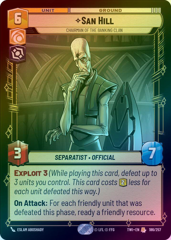 San Hill - Chairman of the Banking Clan - 186/257 - Rare (Foil)