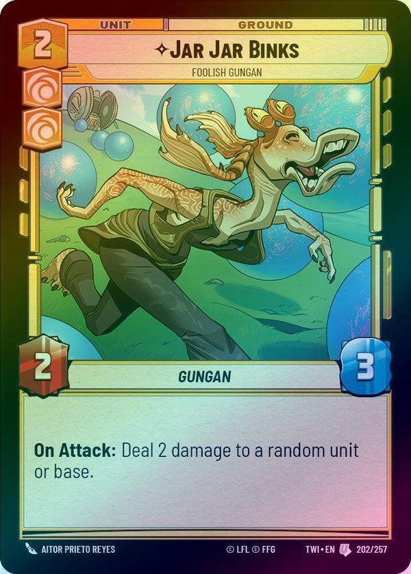 Jar Jar Binks - Foolish Gungan - 202/257 - Uncommon (Foil)