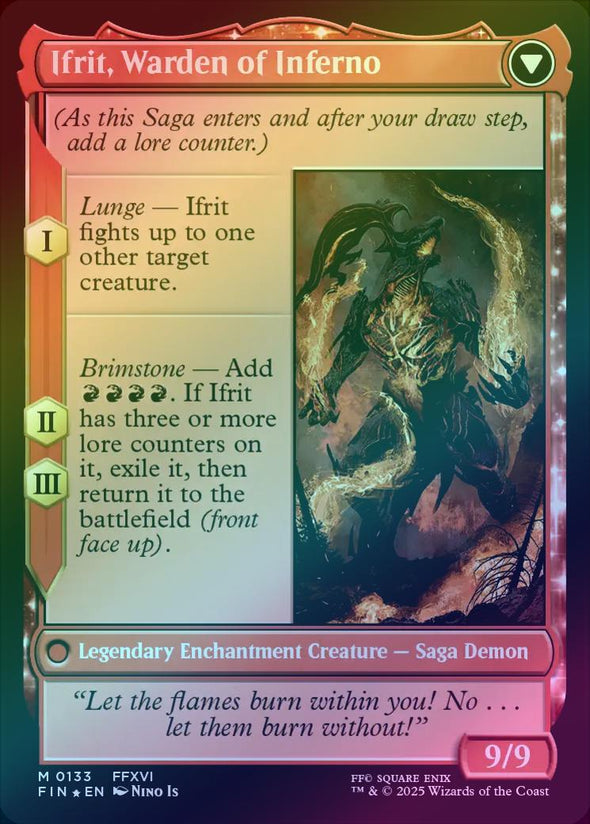 Clive, Ifrit's Dominant // Ifrit, Warden of Inferno - Prerelease Promo (Foil) (PFIN)