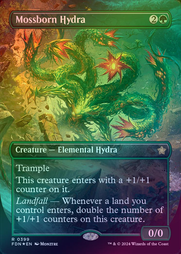 Mossborn Hydra - Borderless (Mana Foil) (FDN)