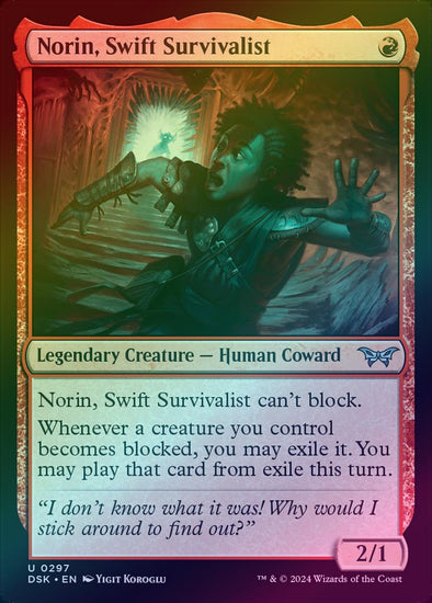 Norin, Swift Survivalist - Lurking Evil Alternate Art (Foil) (DSK)