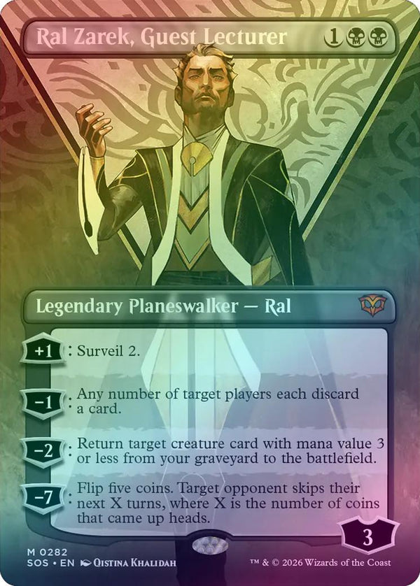 Ral Zarek, Guest Lecturer - Borderless (Foil) (SOS)