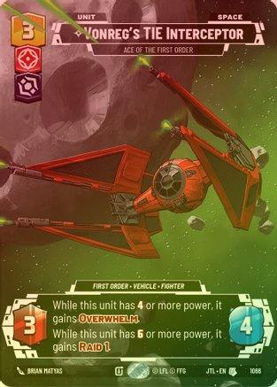 Vonreg's TIE Interceptor - Ace of the First Order (Prestige) - 1066 - Uncommon (Foil)