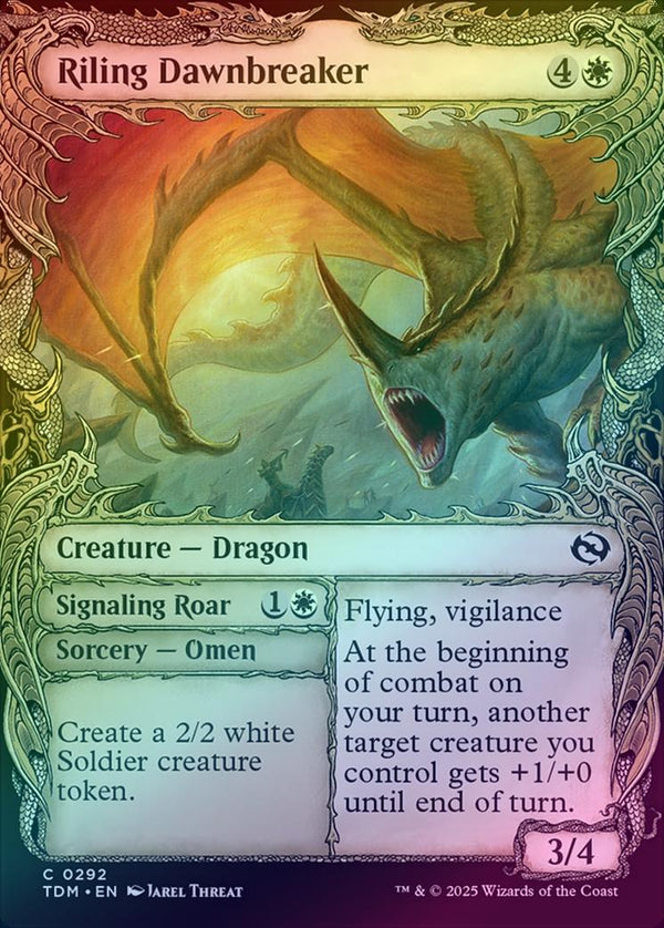 Riling Dawnbreaker // Signaling Roar - Draconic Showcase (Foil) (TDM)