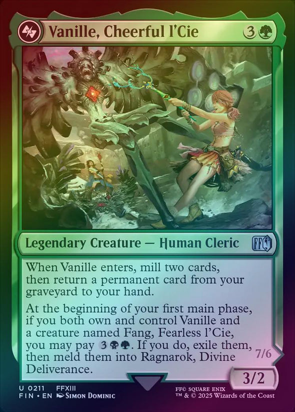 Vanille, Cheerful l'Cie // Ragnarok, Divine Deliverance (Foil) (FIN)