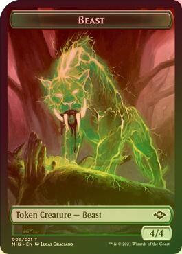 Treasure (021) // Beast (Foil) (MH2 Token)