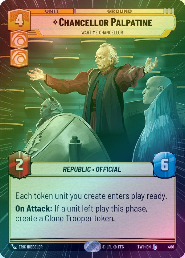 Chancellor Palpatine - Wartime Chancellor (Hyperspace) - 468 - Legendary (Foil)