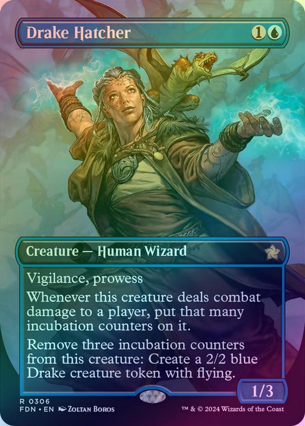 Drake Hatcher - Borderless (Foil) (FDN)