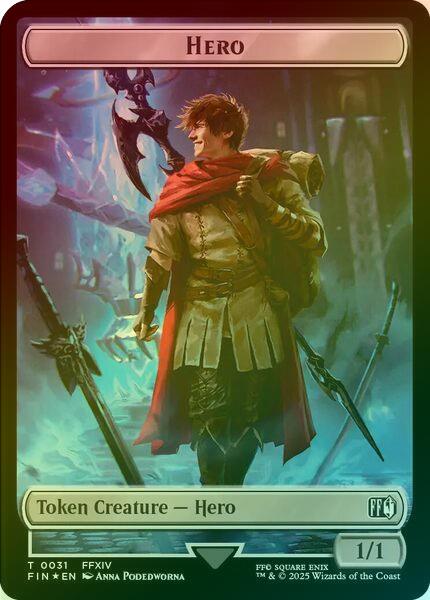 Hero (031) // Wizard (035) Token (Surge Foil) (TFIN)