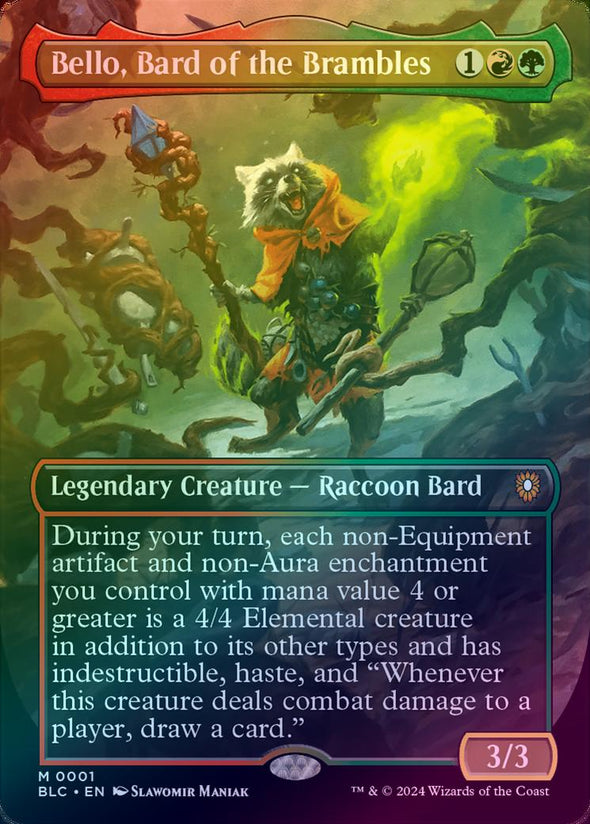 Bello, Bard of the Brambles - Borderless (Foil) (BLC)