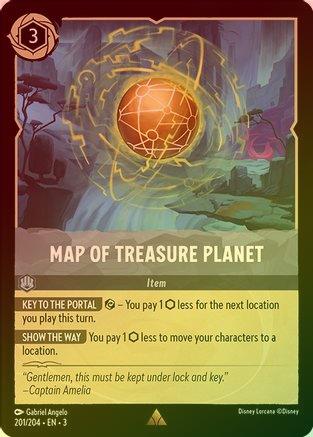 Map of Treasure Planet - 201/204 - Rare (Foil)