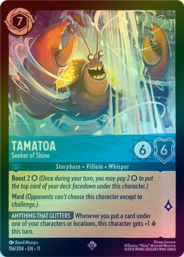 Tamatoa (Seeker of Shine) - 156/204 - Super Rare (Foil)