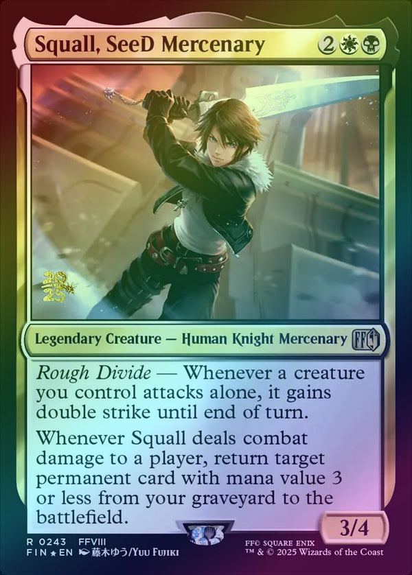 Squall, SeeD Mercenary - Prerelease Promo (Foil) (PFIN)